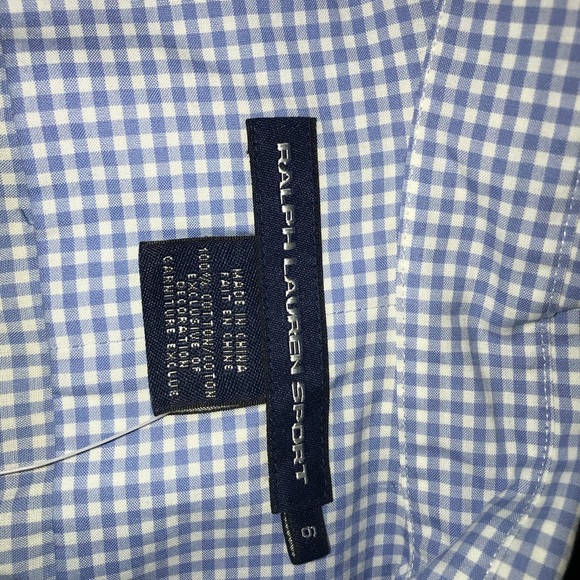 Light blue checker Ralph Lauren button down - Picture 2 of 3